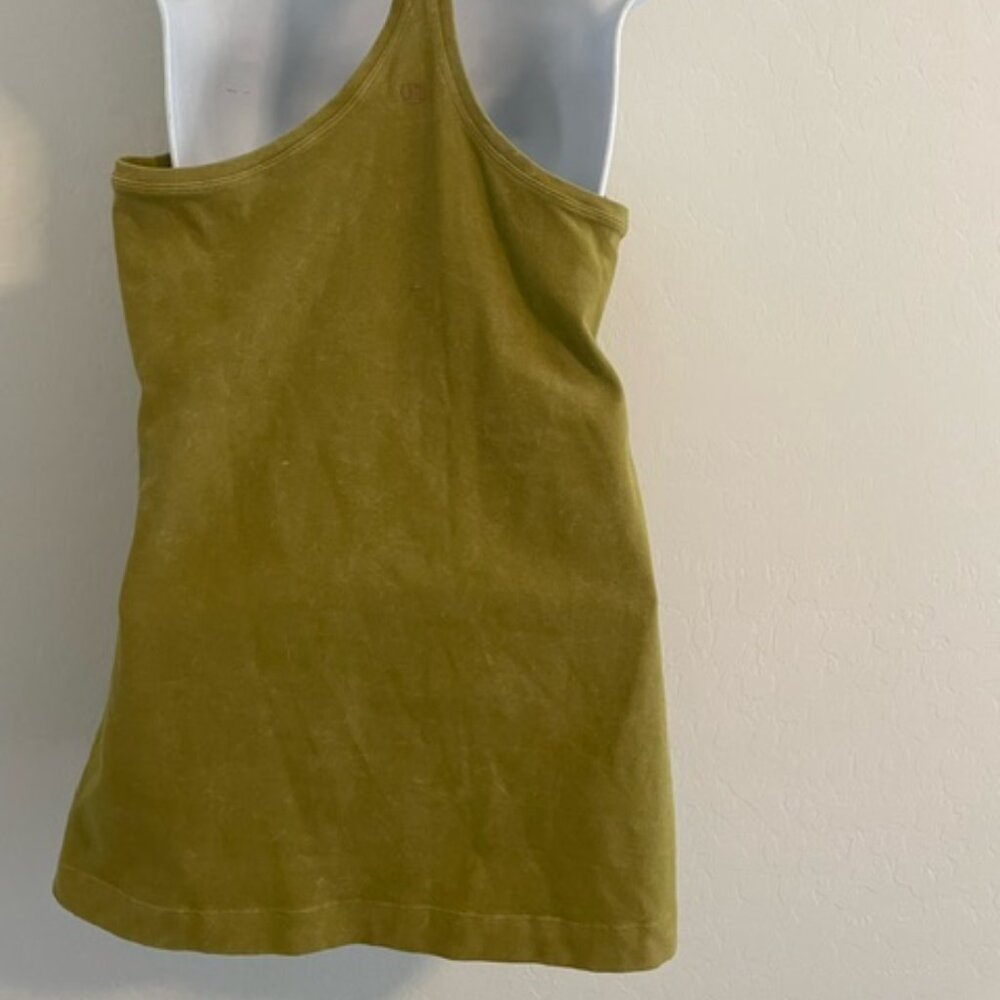 Lululemon Tank Top Womens Cool Racerback sz 10 olive green EUC - Picture 5 of 6